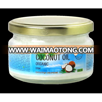 Organic Extra Virgin Cold Pressed Coconut Oil Food & Cosmetics 200 ml (ISO certified; AMRITA/PRIVATE LABEL/BULK)