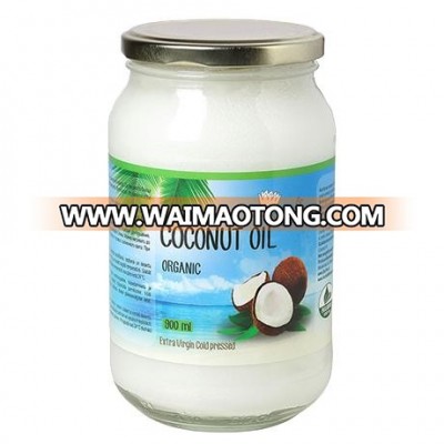 Organic Extra Virgin Cold Pressed Coconut Oil Food & Cosmetics 900 ml (BRC/ISO certified; AMRITA/PRIVATE LABEL, BULK)