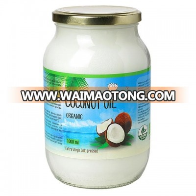 Organic Extra Virgin Cold Pressed Coconut Oil Food & Cosmetics 1000 ml (BRC/ISO certified; AMRITA/PRIVATE LABEL, BULK)